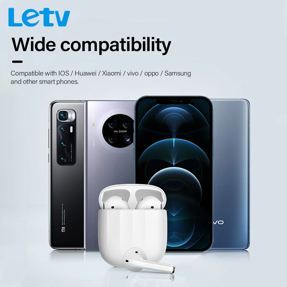 LeTV L18 TWS wireless Bluetooth headset 5.0 wireless charging Headphones, smart noise reduction sports earphone, with microphone
LeTV L18 TWS wireless Bluetooth headset 5.0 wireless charging Headphones, smart noise reduction sports earphone, with microphone