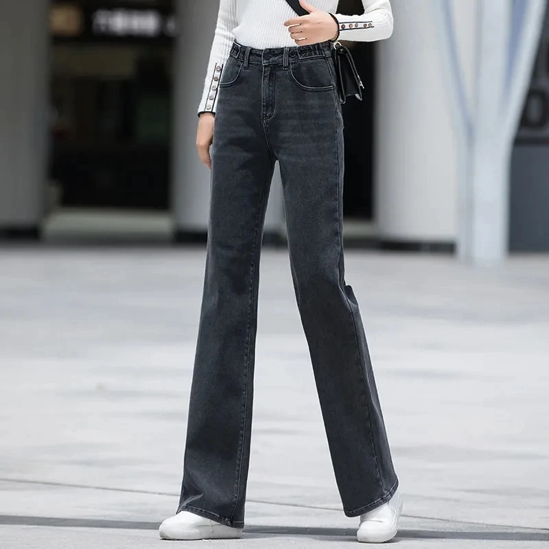 Smoke Gray Straight Jeans For Women Autumn New High Waist Loose Wide Leg Pants Casual Hip Hugger Denim Trousers Female
Smoke Gray Straight Jeans For Women Autumn New High Waist Loose Wide Leg Pants Casual Hip Hugger Denim Trousers Female