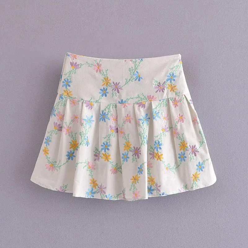 Skirts Womens Summer Women's Clothing Printed Machine Embroidery Temperament Dream Big Daisy Pleated Skirt Mini Skirt
Skirts Womens Summer Women's Clothing Printed Machine Embroidery Temperament Dream Big Daisy Pleated Skirt Mini Skirt