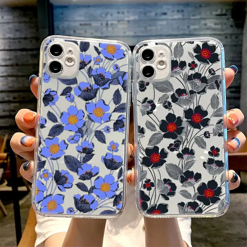 Phone Case Floral flower pattern for iphone 12 11 XS 13 pro max mini 6 6s 7 8 plus SE2020 X XR transparent clear coque funda
Phone Case Floral flower pattern for iphone 12 11 XS 13 pro max mini 6 6s 7 8 plus SE2020 X XR transparent clear coque funda