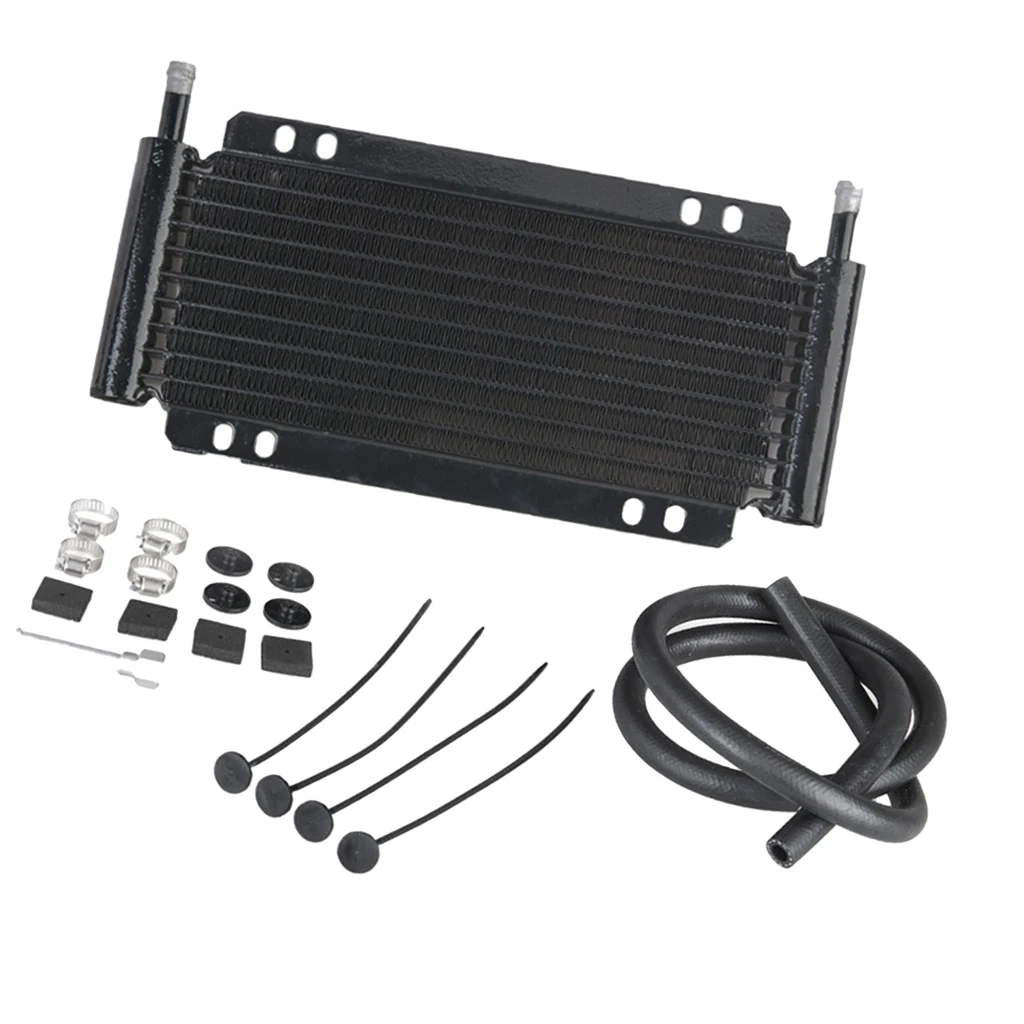 11 Row Radiator Remote Aluminum Transmission Engine Oil Cooler + Hose/Mounting Kit
11 Row Radiator Remote Aluminum Transmission Engine Oil Cooler + Hose/Mounting Kit