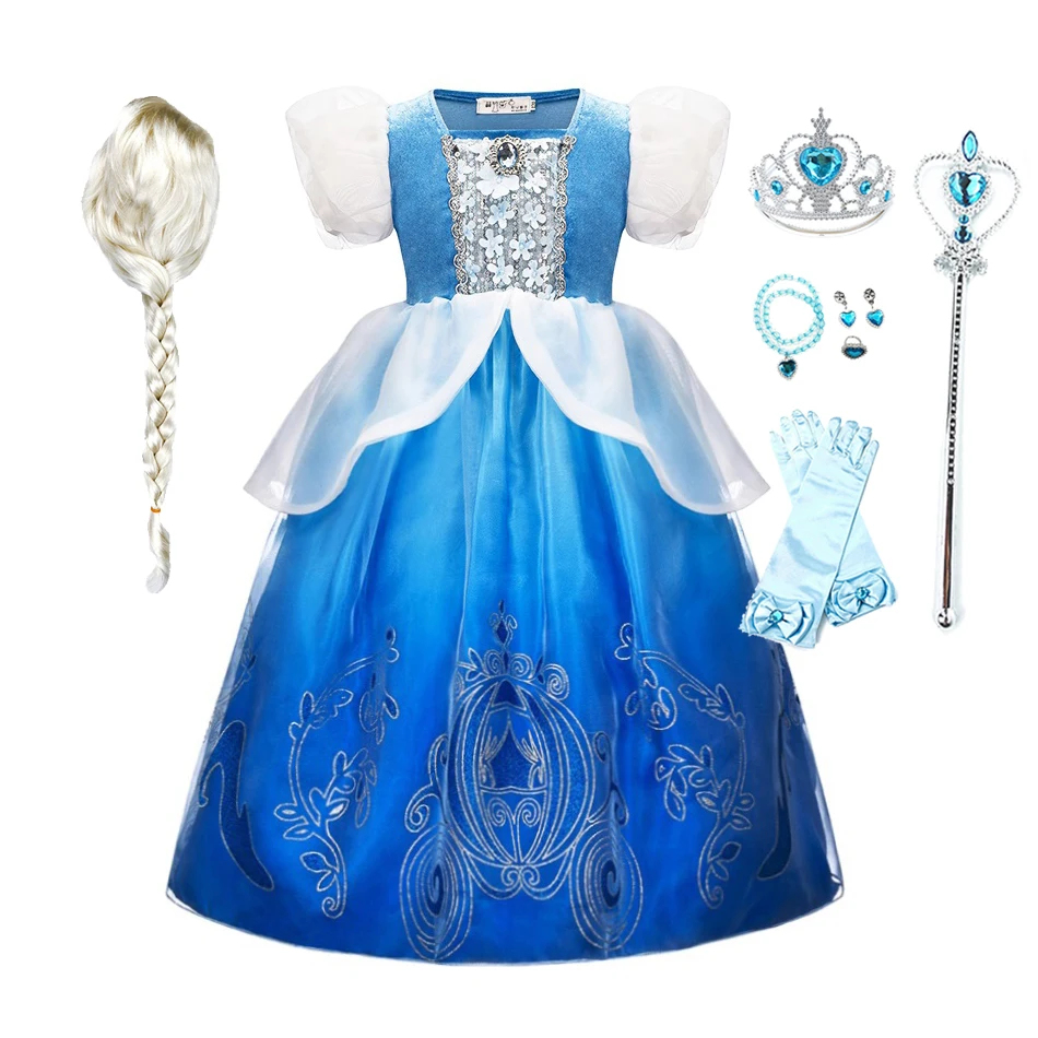 Children Princess Costume Girl Print Gradient Cinderella Dress Up New Bule Christmas Birthday Disguise Elegant Evening Clothing
Children Princess Costume Girl Print Gradient Cinderella Dress Up New Bule Christmas Birthday Disguise Elegant Evening Clothing