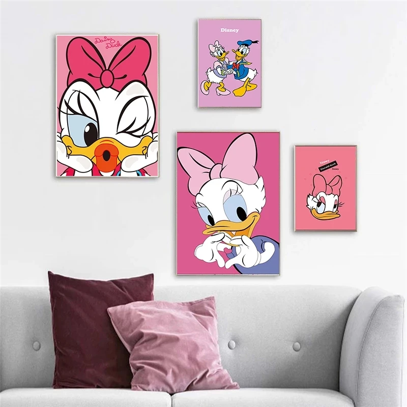 Disney Donald Duck Daisy Goofy Canvas Painting Pop Art Poster and Cuadros Print Wall Picture for Living Baby Room Decor | Дом и сад