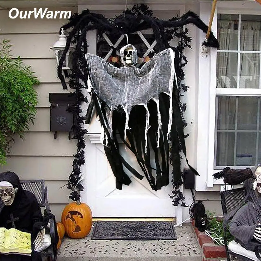 OurWarm Halloween Hanging Ghost Grim Reaper Haunted House Horror Props Party Home Door Bar Decoration 90cm*60cm 
OurWarm Halloween Hanging Ghost Grim Reaper Haunted House Horror Props Party Home Door Bar Decoration 90cm*60cm