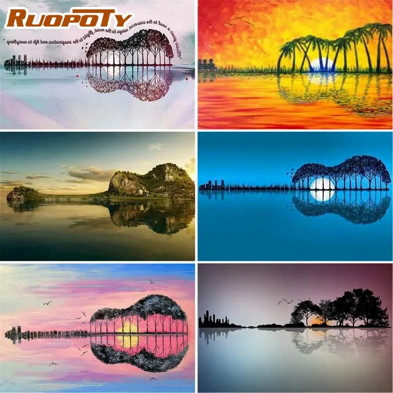 RUOPOTY 60x75cm Painting By Numbers DIY Guitar Landscape Room Wall Art Unframed Oil Paint For Adults Home Decoration
RUOPOTY 60x75cm Painting By Numbers DIY Guitar Landscape Room Wall Art Unframed Oil Paint For Adults Home Decoration