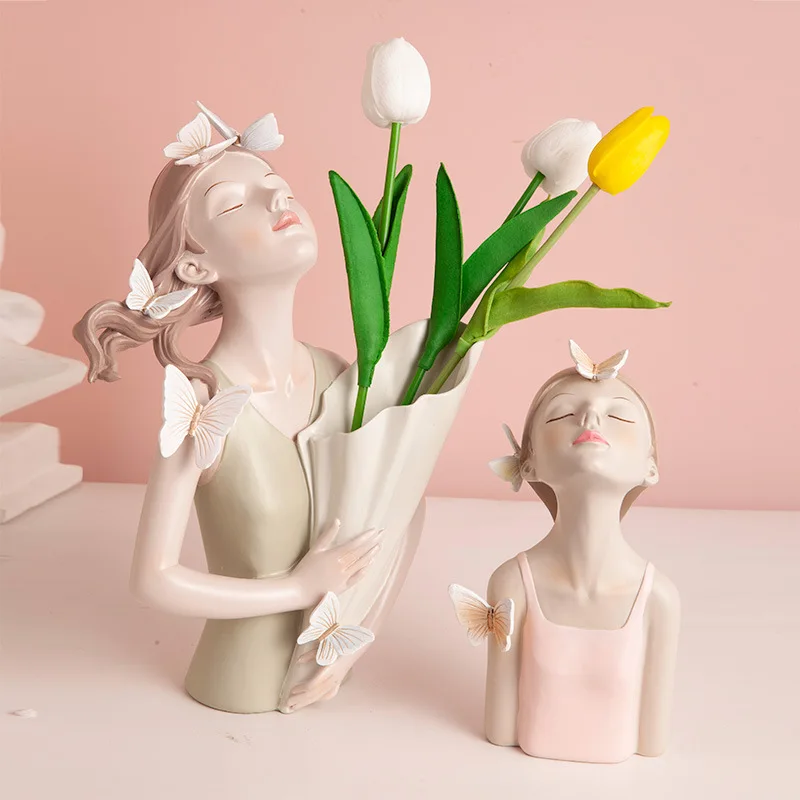 Europe Butterfly Girl Figurine Resin Girl Sculpture Character Model Vase Modern Home Cabinet Room Decor Countertop Vase Gift
Europe Butterfly Girl Figurine Resin Girl Sculpture Character Model Vase Modern Home Cabinet Room Decor Countertop Vase Gift