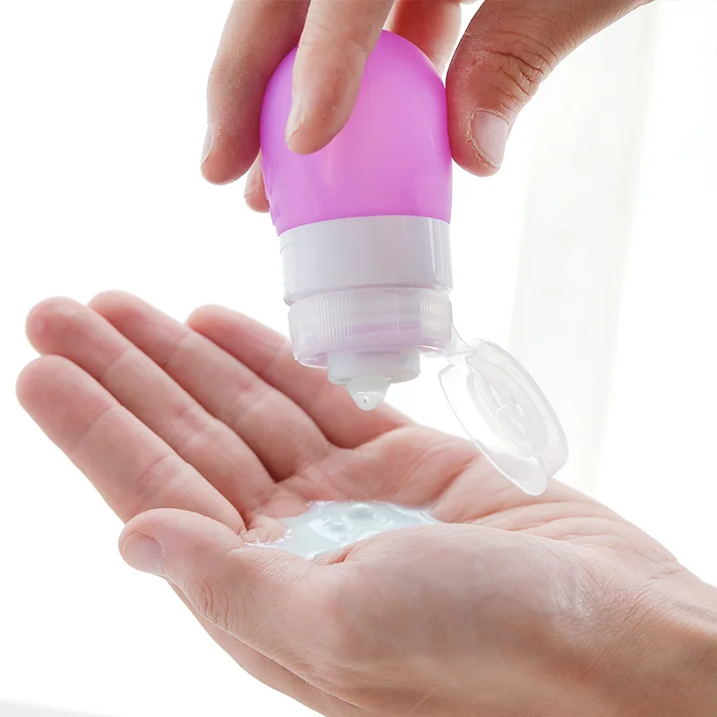 

1pc 38ml 80ml Portable Silicone Refillable Bottle Empty Travel Packing Press For Lotion Shampoo Cosmetic Squeeze Containers
