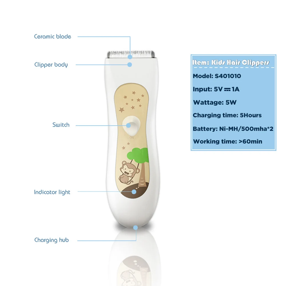 Baby Kids Electric Hair Clipper CE certificate Usb Interface Charging Waterproof Trimmer Mute Hair Clipper For Children Care
Baby Kids Electric Hair Clipper CE certificate Usb Interface Charging Waterproof Trimmer Mute Hair Clipper For Children Care