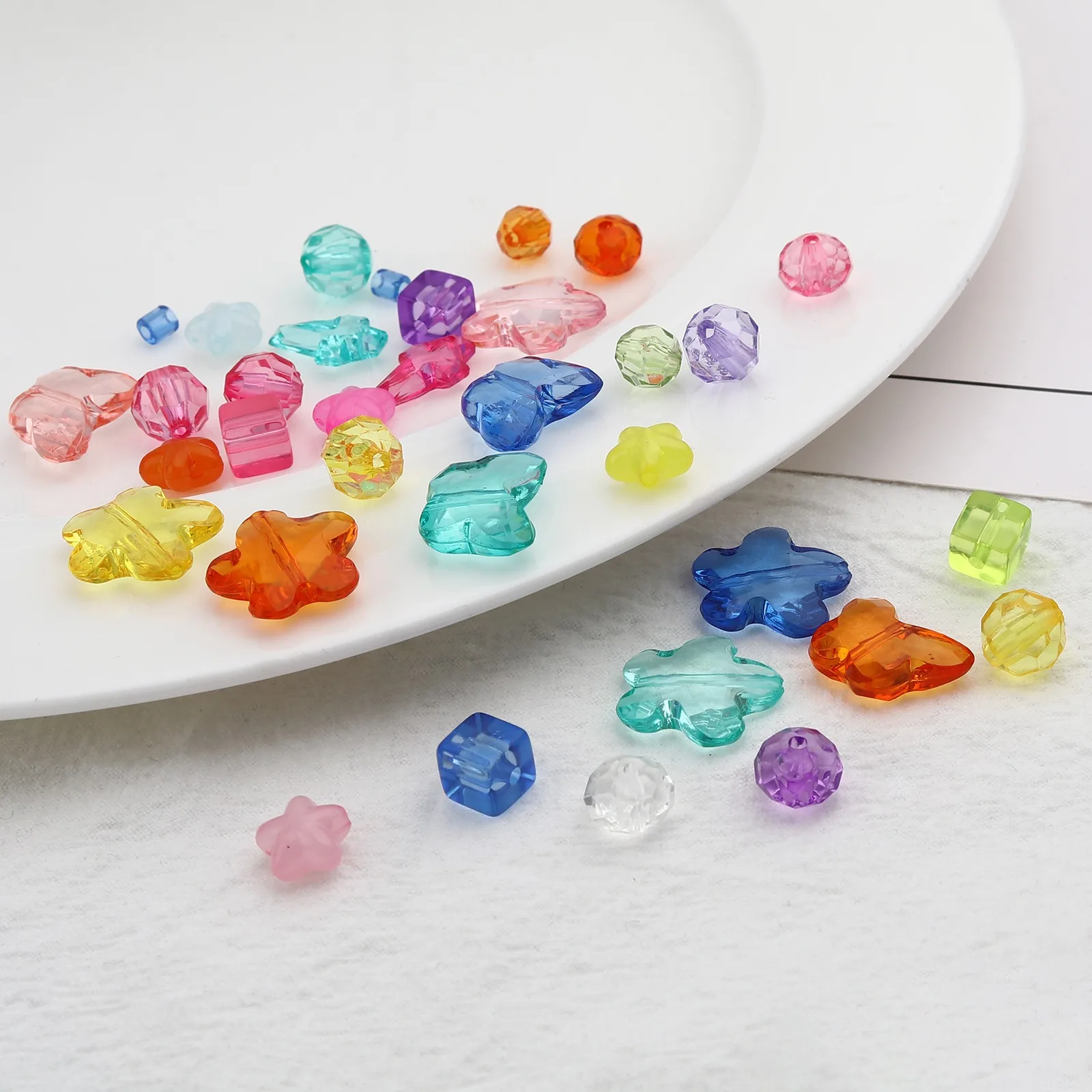 Handmade Acrylic Beads Geometric Butterfly Cross Round At Random Color Transparent Loose Spacer Beads DIY Jewelry 200-2000PCs
Handmade Acrylic Beads Geometric Butterfly Cross Round At Random Color Transparent Loose Spacer Beads DIY Jewelry 200-2000PCs