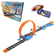 Ejection Track Roller Coaster Alloy Car Racing Toy Childrens Sport Game Toys Rubber Band Power Slot Car with CE Certification