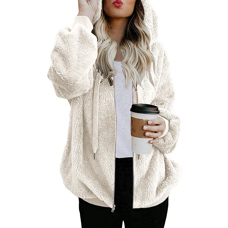 Plush Warm Coats Women Autumn Winter Loose Hooded Outerwear Ladies Zipper Cardigan Hoodie Oversized Sweatshirt Jackets
Plush Warm Coats Women Autumn Winter Loose Hooded Outerwear Ladies Zipper Cardigan Hoodie Oversized Sweatshirt Jackets