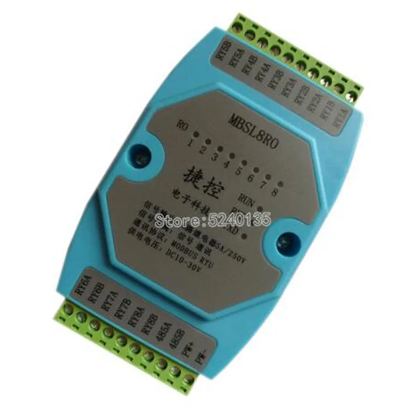 

8RO 8 way relay output module isolated RS485 data acquisition module Modbus RTU communication for Signal acquisition control