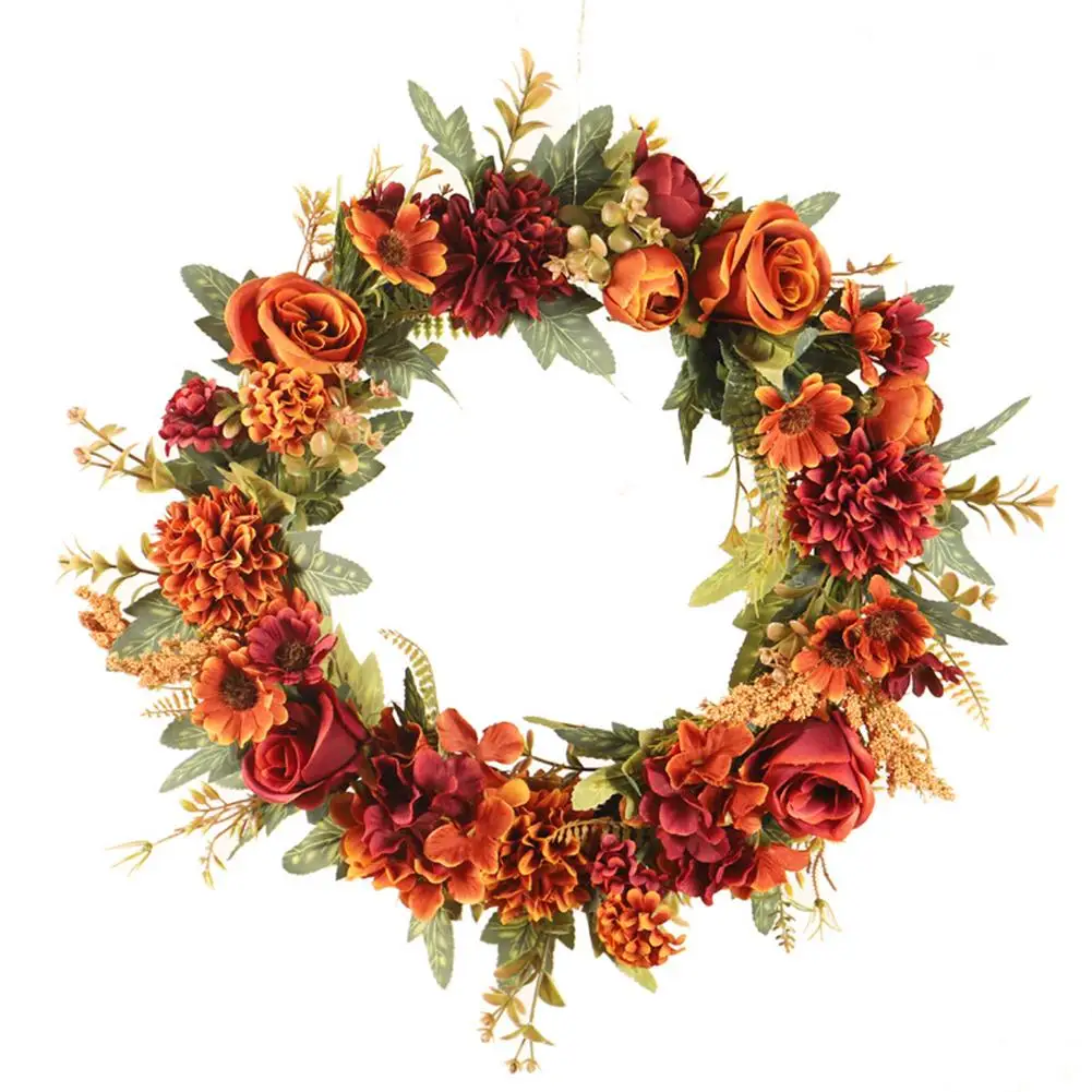 Autumn Thanksgiving Dark Red Rose Decoration Artificial Wreath Autumn Rose Wreath 40cm Holiday Decoration Wedding Decoration
Autumn Thanksgiving Dark Red Rose Decoration Artificial Wreath Autumn Rose Wreath 40cm Holiday Decoration Wedding Decoration