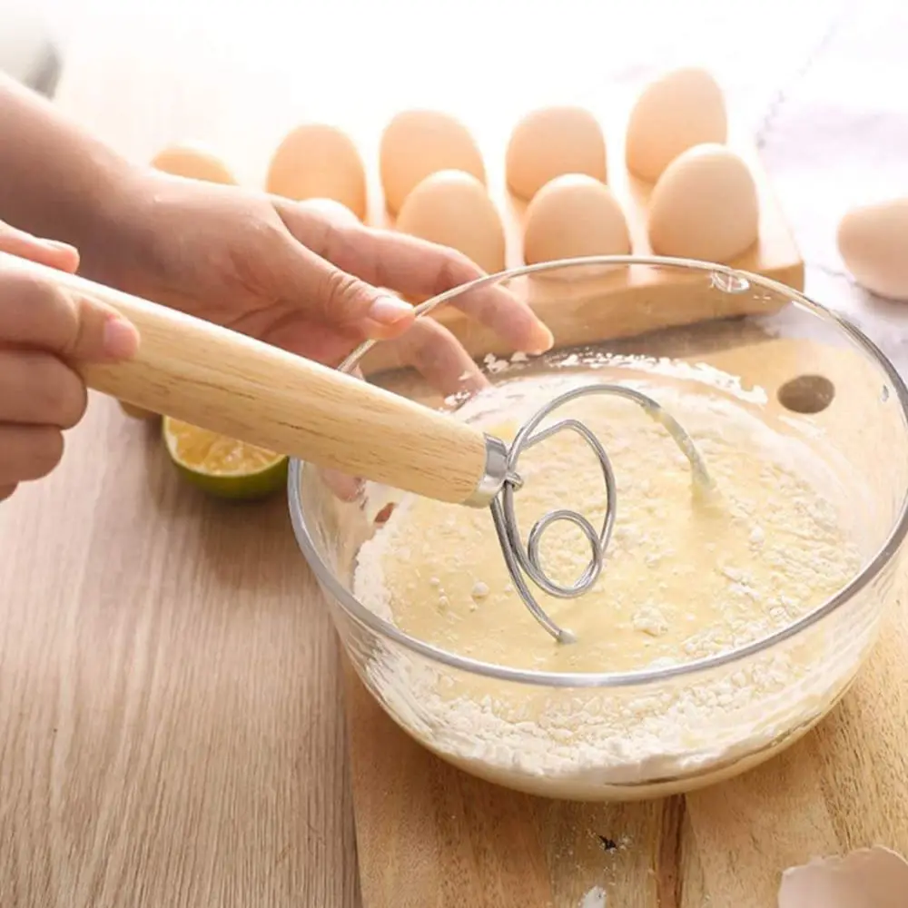 Handheld 304 Stainless Steel Flour Mixer Anti-sticking DIY Cake Bread Pastry Dough Stirrer Kitchen Wooden Pastry Baking Tools
Handheld 304 Stainless Steel Flour Mixer Anti-sticking DIY Cake Bread Pastry Dough Stirrer Kitchen Wooden Pastry Baking Tools