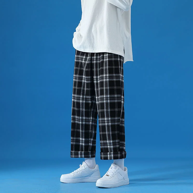 Autumn Plaid Pants Men's Korean Casual Pants Men's Fashion Loose Straight-leg Pants Men's Streetwear Oversized Wide-leg Pants
Autumn Plaid Pants Men's Korean Casual Pants Men's Fashion Loose Straight-leg Pants Men's Streetwear Oversized Wide-leg Pants