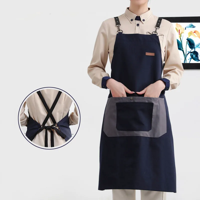 Waterproof canvas apron, coffee shop, milk tea shop, bakery shop, catering work clothes, custom logo
Waterproof canvas apron, coffee shop, milk tea shop, bakery shop, catering work clothes, custom logo