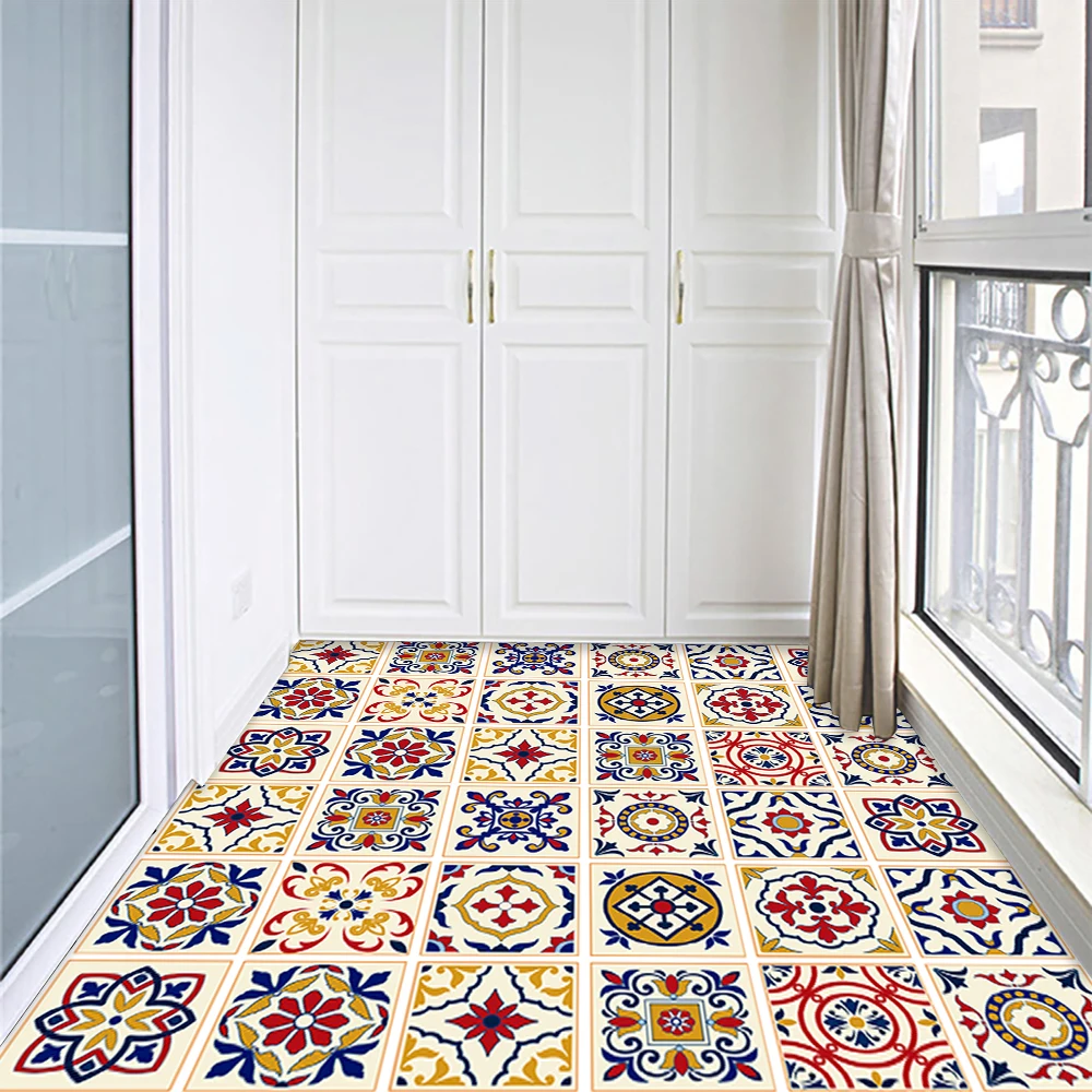 Цветные матовые плитки с цветочным узором, настенные наклейки 50*100 см, Переводные крышки для кухни, коридора, дома, обновления, напольные обои
Цветные матовые плитки с цветочным узором, настенные наклейки 50*100 см, Переводные крышки для кухни, коридора, дома, обновления, напольные обои