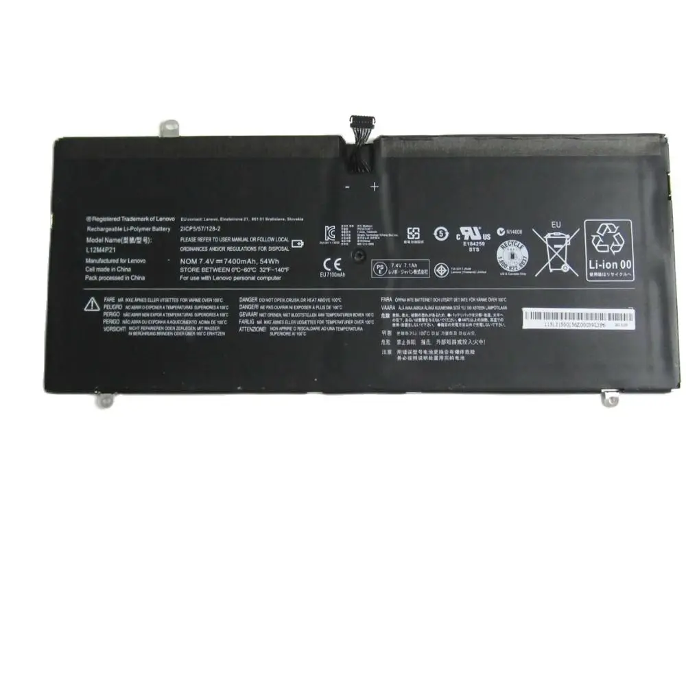 Новый аккумулятор L12M4P21 для ноутбука Lenovo Yoga 2 Pro 13 дюймов 121500156 2ICP5/57/128-2 L13S4P21 2CP5/57/123-2 7,4 V 7300mA
Новый аккумулятор L12M4P21 для ноутбука Lenovo Yoga 2 Pro 13 дюймов 121500156 2ICP5/57/128-2 L13S4P21 2CP5/57/123-2 7,4 V 7300mA