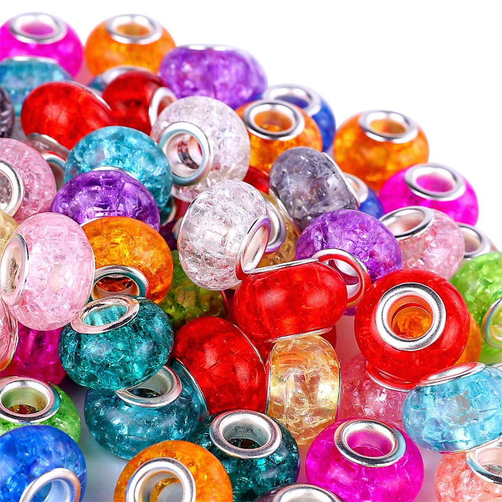 10Pcs/Lot Colorful Flower Resin 5mm Large Hole Beads Spacer Fit Pandora Bracelet Chain Necklace for DIY Jewelry Making Earrings
10Pcs/Lot Colorful Flower Resin 5mm Large Hole Beads Spacer Fit Pandora Bracelet Chain Necklace for DIY Jewelry Making Earrings