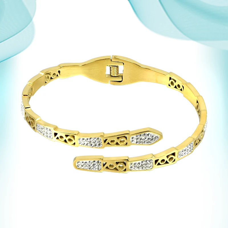 Женские браслеты из нержавеющей стали с золотым покрытием, модные ювелирные украшения с вырезами, роскошные аксессуары
Женские браслеты из нержавеющей стали с золотым покрытием, модные ювелирные украшения с вырезами, роскошные аксессуары