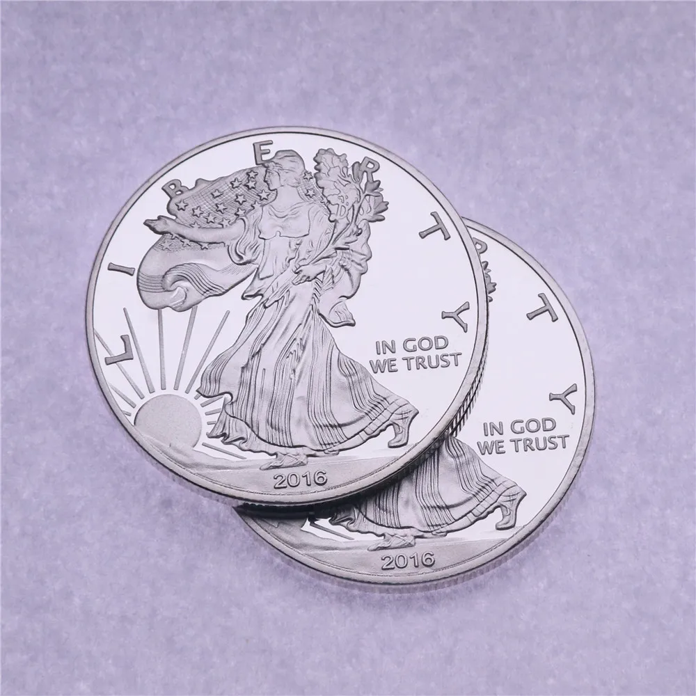 2016 1 OZ American Eagle Statue of Liberty Silver Coin Silvering Brass Core Not Magnetic Collection Crafts
2016 1 OZ American Eagle Statue of Liberty Silver Coin Silvering Brass Core Not Magnetic Collection Crafts