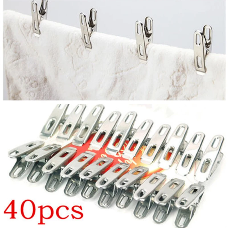 40pcs Practical Stainless Steel Clothes Pegs Clips Socks Clips Pins Clamps Paper Craft Decoration Clips Pegs Mini Size
40pcs Practical Stainless Steel Clothes Pegs Clips Socks Clips Pins Clamps Paper Craft Decoration Clips Pegs Mini Size