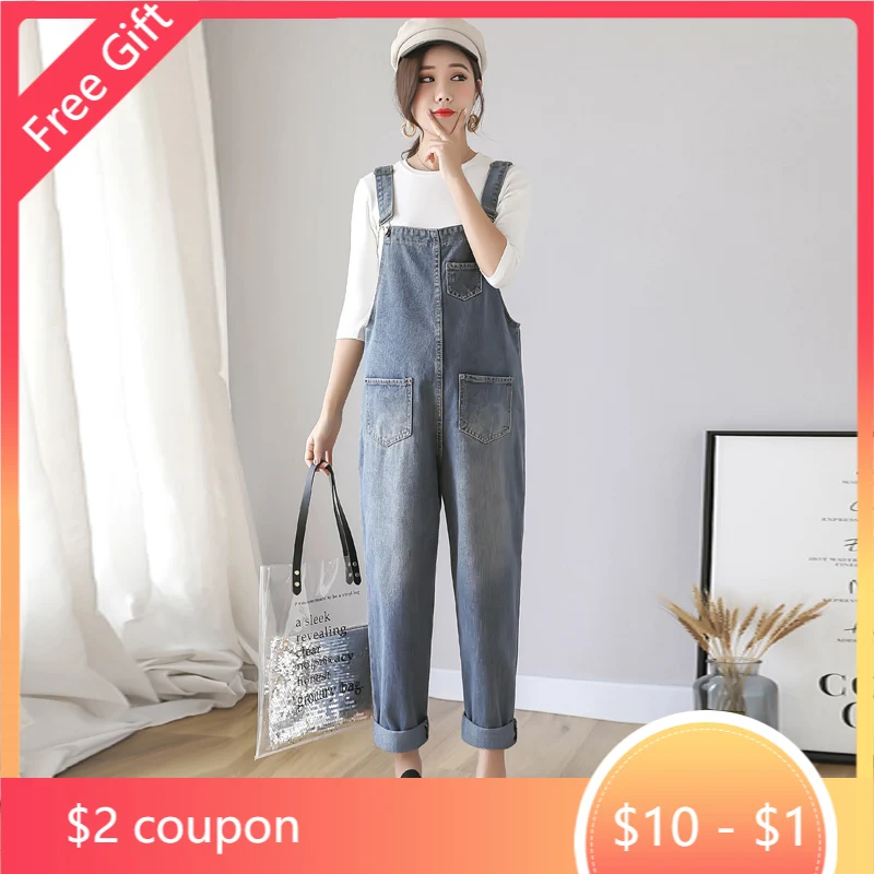 Vintage Washed Denim Maternity Bib Jeans Large Size Loose Jumpsuits Clothes for Pregnant Women Pregnancy Overalls Pants
Vintage Washed Denim Maternity Bib Jeans Large Size Loose Jumpsuits Clothes for Pregnant Women Pregnancy Overalls Pants