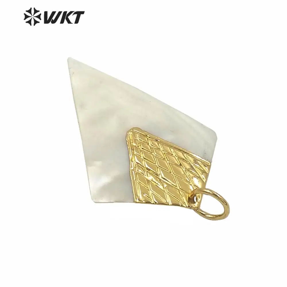 WT-JP227 оптовая продажа золотой белый кулон в форме копья модное ожерелье ручной