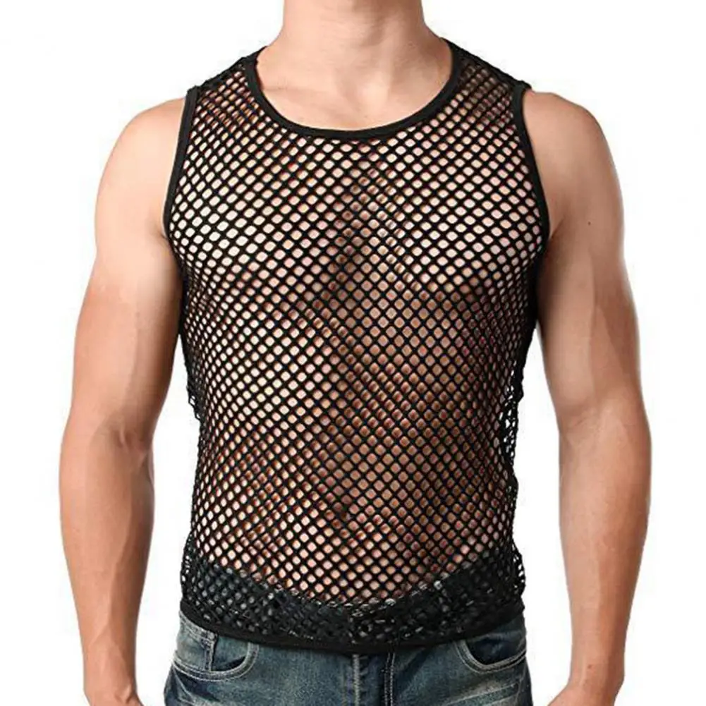 Men Sexy Vest See-through Fishnet Summer Round Neck Sleeveless T-shirt Streetwear Men Clothing Black xxl vest men new stylish
Men Sexy Vest See-through Fishnet Summer Round Neck Sleeveless T-shirt Streetwear Men Clothing Black xxl vest men new stylish