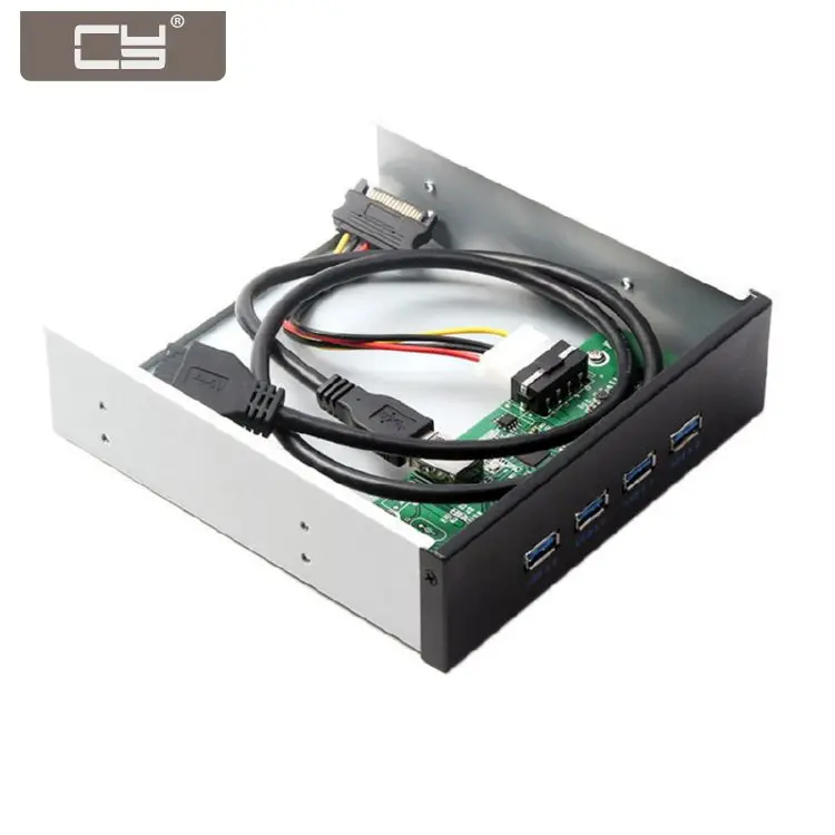 

Zihan CY USB 3,0 HUB 4 порта Передняя панель для материнской платы 20-контактный Соединительный кабель для 5,25 дюйма CD-ROM Bay