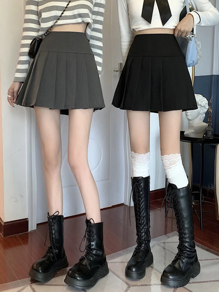 Юбка с высокой талией, новинка 2021, модная универсальная плиссированная серая юбка JK, Женская юбка-свитер на весну и осень
Юбка с высокой талией, новинка 2021, модная универсальная плиссированная серая юбка JK, Женская юбка-свитер на весну и осень