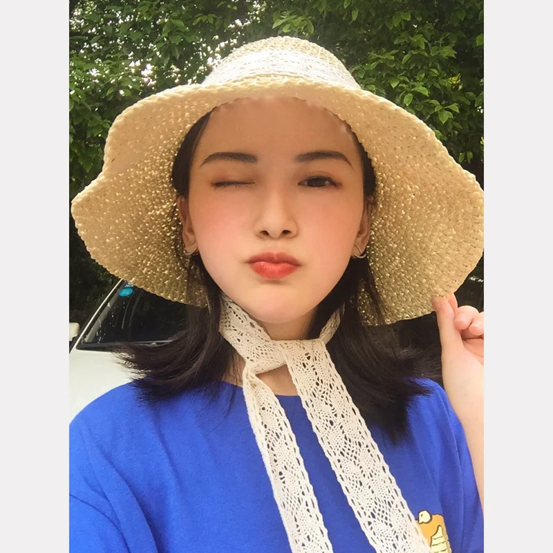 Соломенная шляпа с кружевом в стиле интернет-знаменитостей женская шляпа рыбака Xia Xiaoxiao свежая Корейская пляжная шляпа Солнцезащитная шляп...
Соломенная шляпа с кружевом в стиле интернет-знаменитостей женская шляпа рыбака Xia Xiaoxiao свежая Корейская пляжная шляпа Солнцезащитная шляп...