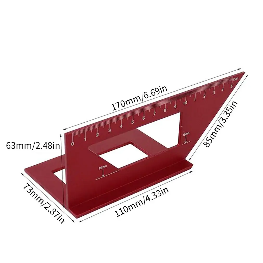 45/90 Degree Angle Guide Ruler Woodworking Scriber Scribing Gauge Drill Locator Aluminum Alloy Angle Protractor Gauge
45/90 Degree Angle Guide Ruler Woodworking Scriber Scribing Gauge Drill Locator Aluminum Alloy Angle Protractor Gauge