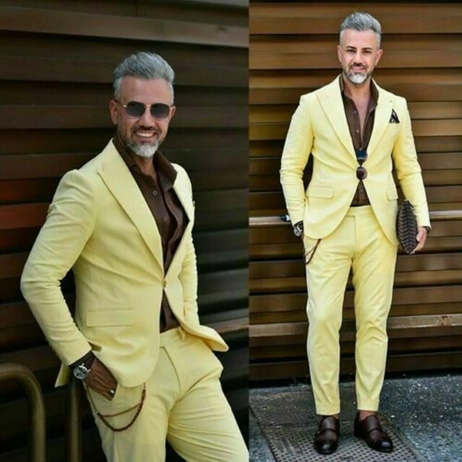 Yellow Men Wedding Suits Slim Fit Prom Party Groom Tuxedos Blazer Jacket&Pants Costumes Hommes Pour Mariage Business Work Wear
Yellow Men Wedding Suits Slim Fit Prom Party Groom Tuxedos Blazer Jacket&Pants Costumes Hommes Pour Mariage Business Work Wear