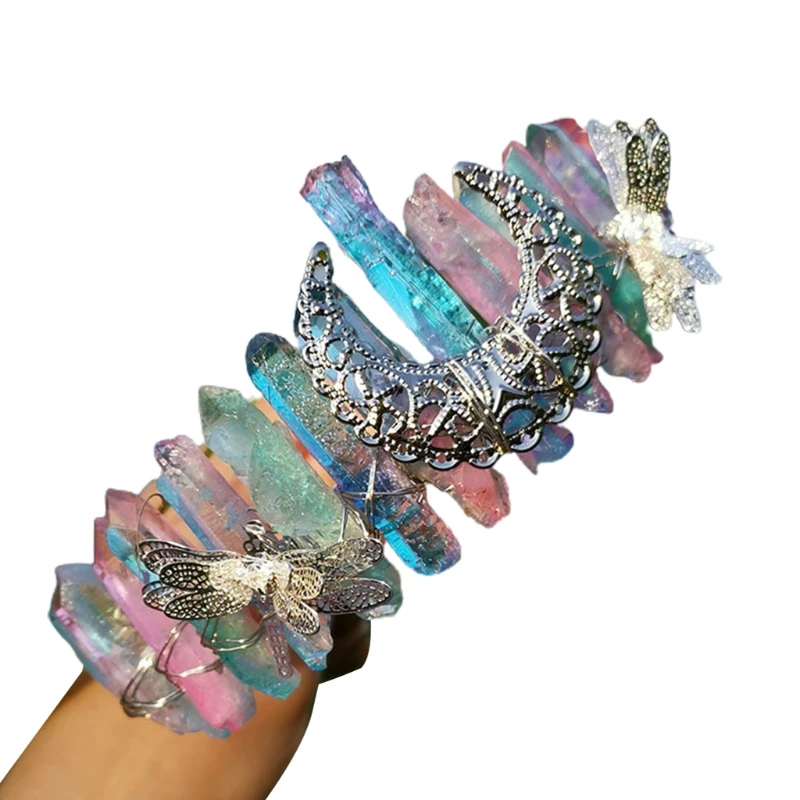 Colorful Raw Crystal Headband Antique Moon Dragonfly Jewelry Wedding Hair Hoop 649C
Colorful Raw Crystal Headband Antique Moon Dragonfly Jewelry Wedding Hair Hoop 649C