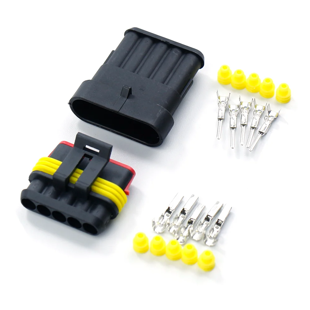 5 Pin Xenon Lamp Sealed Plug Waterproof Electrical Wire Connectors For Motorcycle Car Boat Crimping Terminals Male Female Kit
5 Pin Xenon Lamp Sealed Plug Waterproof Electrical Wire Connectors For Motorcycle Car Boat Crimping Terminals Male Female Kit
