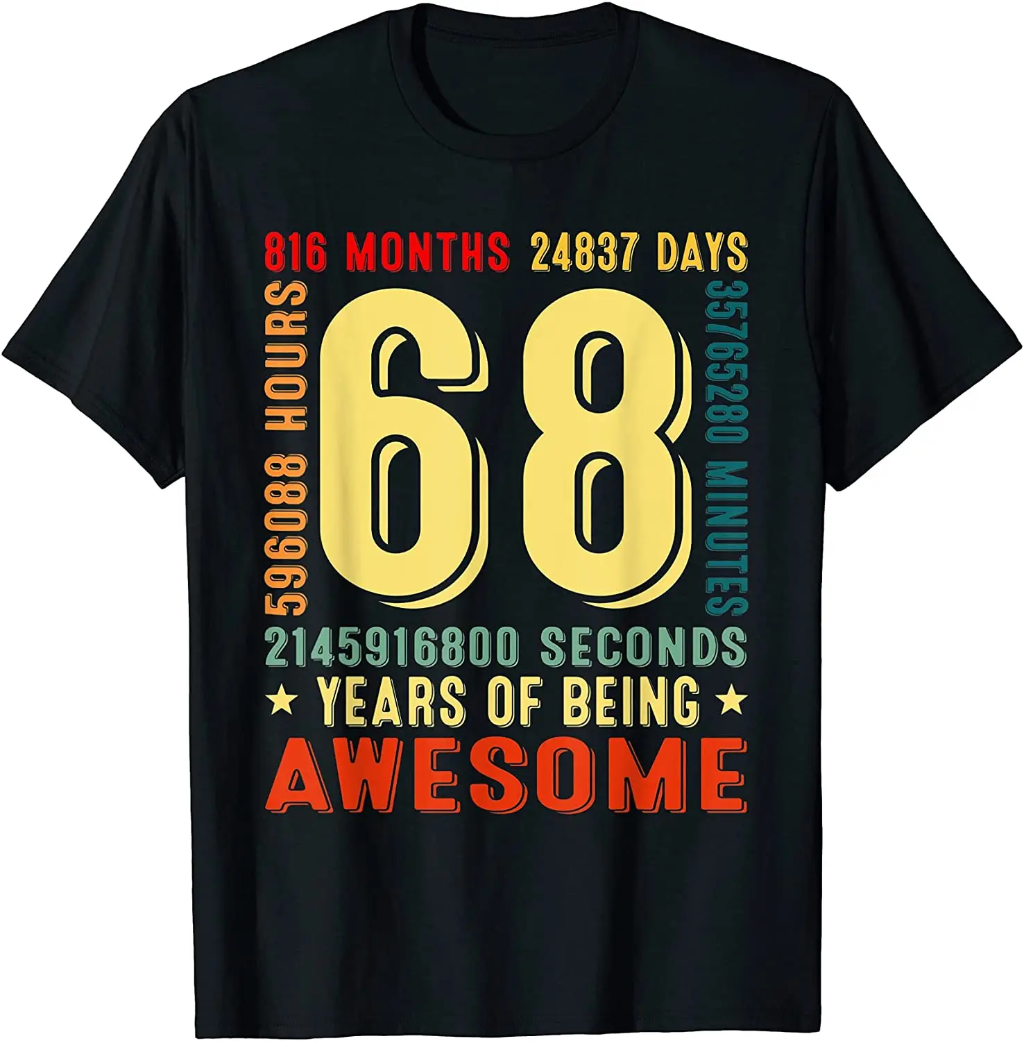 Vintage Retro 68th Birthday Men Women Dad Mom 68 Years Old T-Shirt Men's T-shirt
Vintage Retro 68th Birthday Men Women Dad Mom 68 Years Old T-Shirt Men's T-shirt