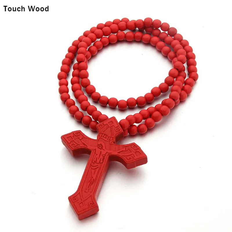 Wooden pendant necklace / beads carved cross / wholesale dropshipping 
Wooden pendant necklace / beads carved cross / wholesale dropshipping