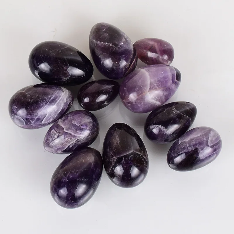 Yoni Eggs Amethyst Love Egg Natural Stones Kegel Exercise Tools for Strengthening Pelvic Floor Muscles Massage Healing Ball 
Yoni Eggs Amethyst Love Egg Natural Stones Kegel Exercise Tools for Strengthening Pelvic Floor Muscles Massage Healing Ball