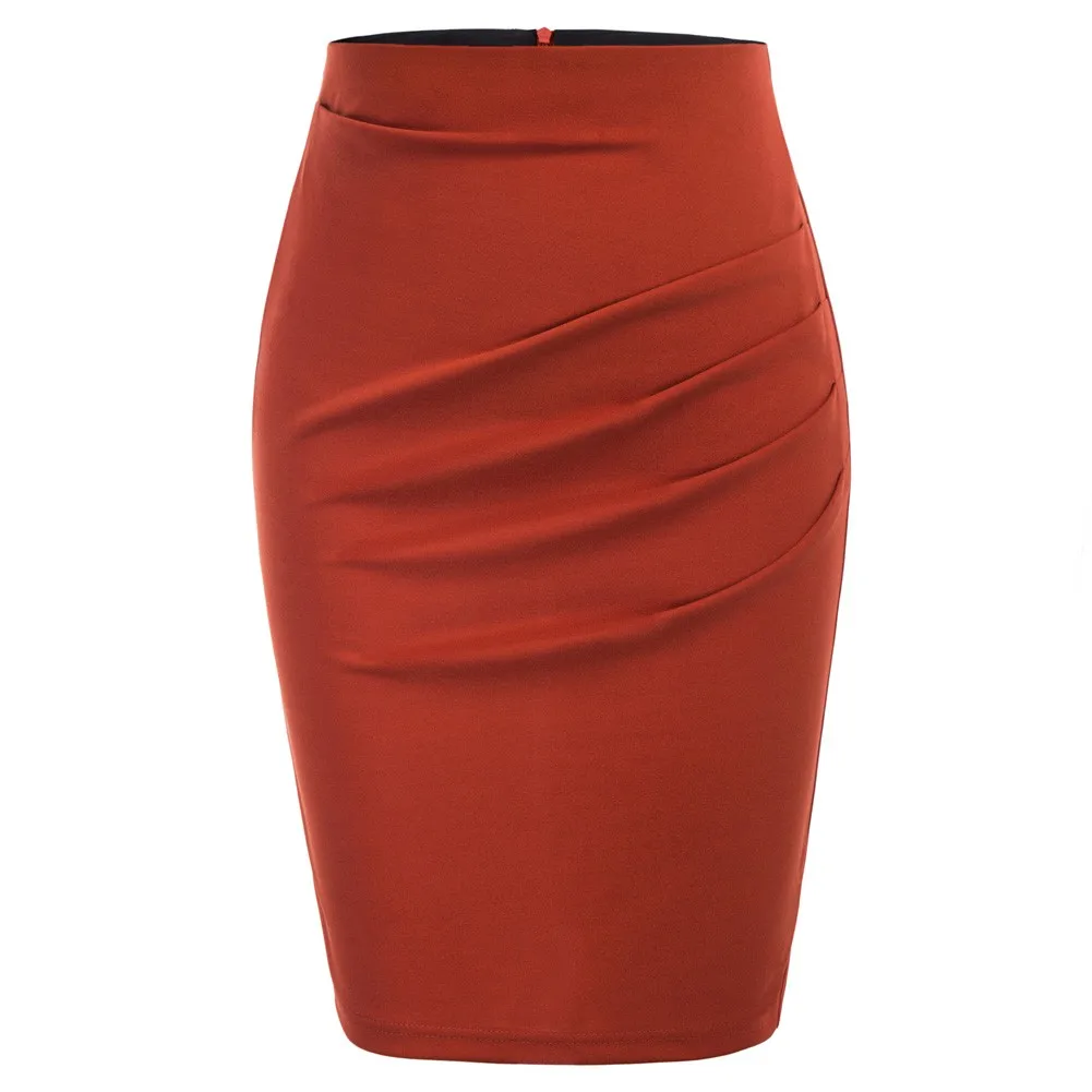 Grace Karin Elegant Slim Skirt Women Ruched Front Bodycon Skirt Elastic Waist Hips-Wrapped Formal Business Pencil Skirts Ladies
Grace Karin Elegant Slim Skirt Women Ruched Front Bodycon Skirt Elastic Waist Hips-Wrapped Formal Business Pencil Skirts Ladies