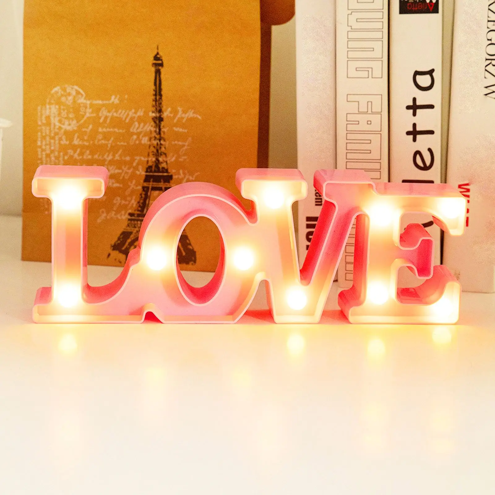 

Светодиодный ночсветильник LOVE Heart, украшение для дня рождения, свадьбы, на батарейках, прикроватная лампа для спальни, гостиной