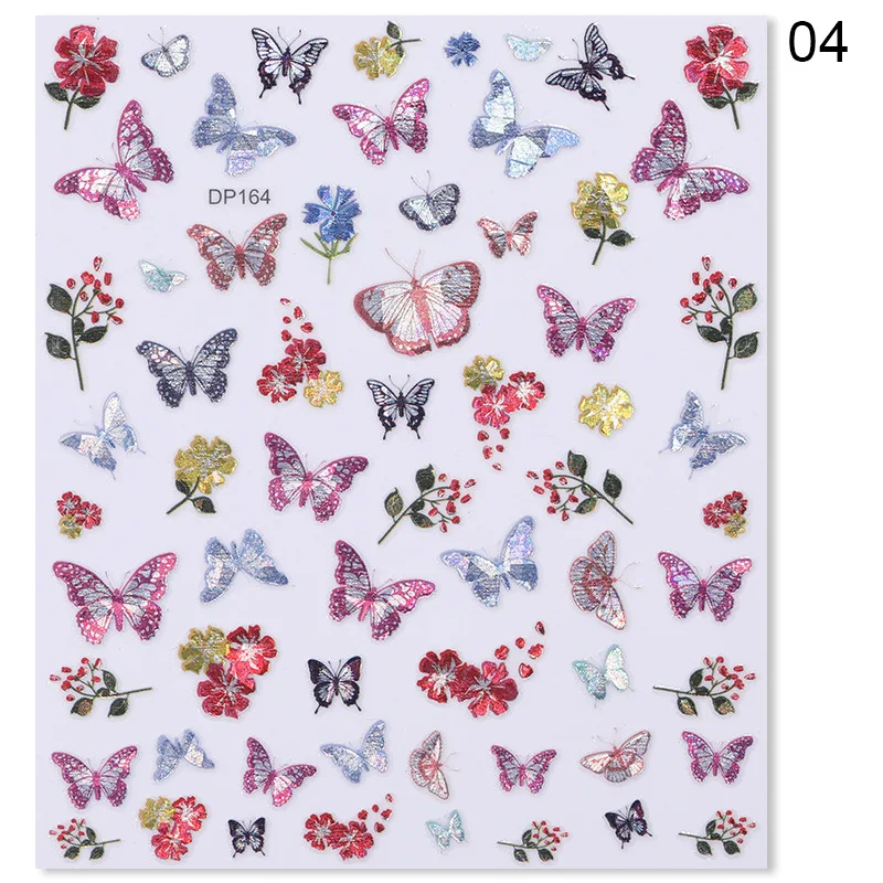 3D Laser Holographic Butterfly Designs Nail Sticker Sparkly DIY Decal for Manicure Nail decals Art Watermark Manicure Decor
3D Laser Holographic Butterfly Designs Nail Sticker Sparkly DIY Decal for Manicure Nail decals Art Watermark Manicure Decor