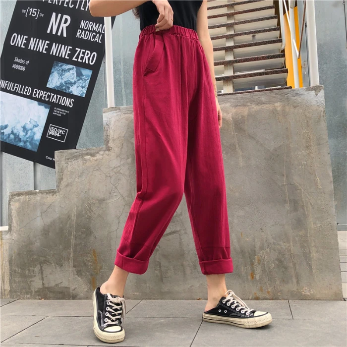 HED Trousers Women winter casual pants women's new summer thin style loose high waist straight all-match thin nine-point pants
HED Trousers Women winter casual pants women's new summer thin style loose high waist straight all-match thin nine-point pants