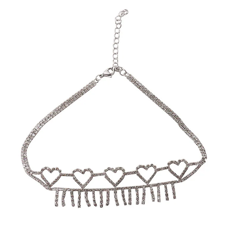 TIMEONLY Romantic Multi Layering Love Heart Choker Necklaces Bling Bling Rhinestones Hollow Necklace for Women Party Jewelry
TIMEONLY Romantic Multi Layering Love Heart Choker Necklaces Bling Bling Rhinestones Hollow Necklace for Women Party Jewelry