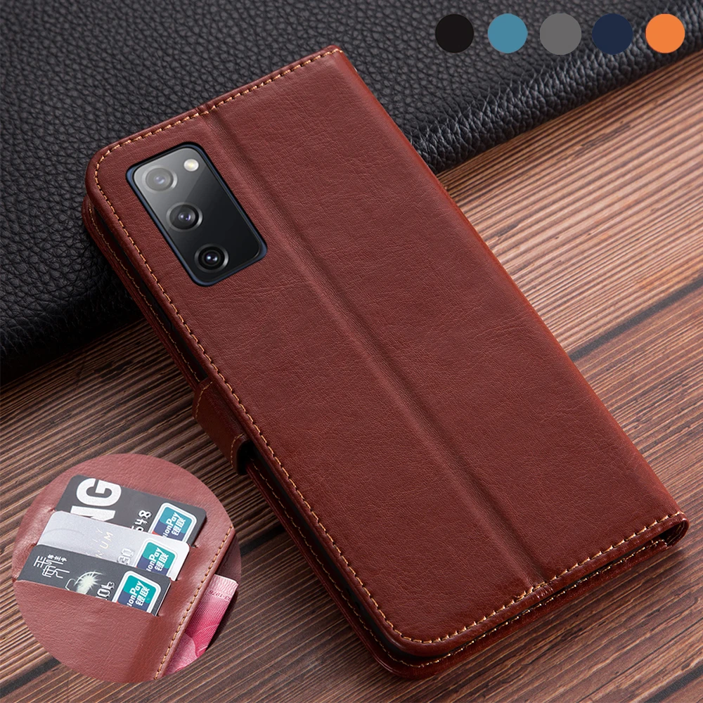 Кожаный чехол-книжка для Samsung Galaxy S20 FE (Fan Edition) чехлы задняя крышка чехол телефона