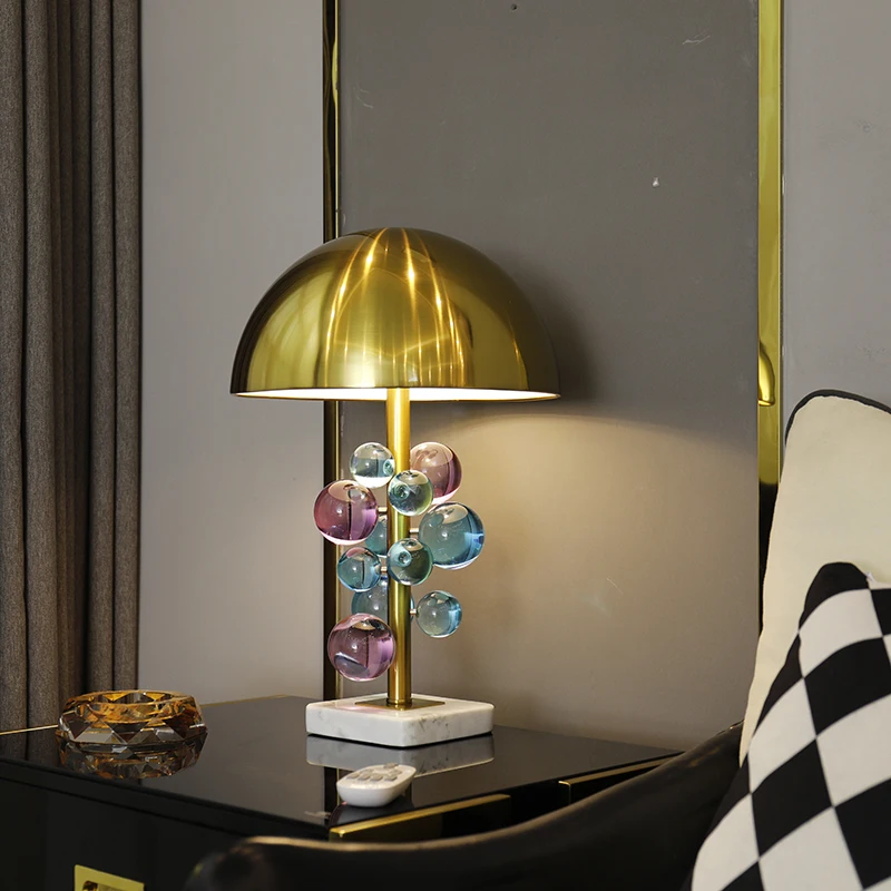 Nordic Luxury Crystal Ball Table Lamp Home Decor Table Light Bedroom Bedside Study Hotel Living Room Hotel Iron Desk Lamp Shade
Nordic Luxury Crystal Ball Table Lamp Home Decor Table Light Bedroom Bedside Study Hotel Living Room Hotel Iron Desk Lamp Shade
