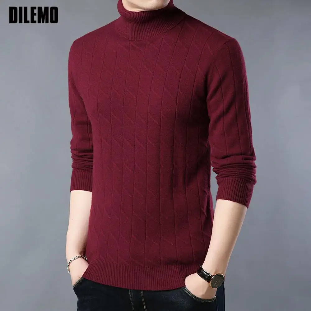 100% Wool Top Grade Fashion Brand Knit Mens Turtle Necks Sweater Pullover Warm Winter Casual Solid Color Jumper Men's Clothing
100% Wool Top Grade Fashion Brand Knit Mens Turtle Necks Sweater Pullover Warm Winter Casual Solid Color Jumper Men's Clothing