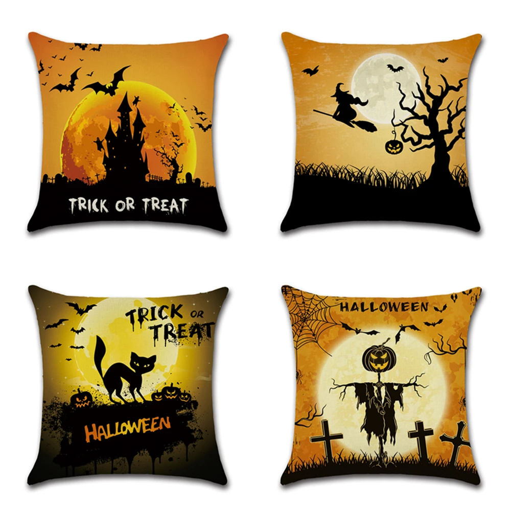 Мультяшный Хэллоуин, кошка, пугала, ведьма, замок, принт, искусственная льняная наволочка для дивана, автомобильная наволочка
Мультяшный Хэллоуин, кошка, пугала, ведьма, замок, принт, искусственная льняная наволочка для дивана, автомобильная наволочка