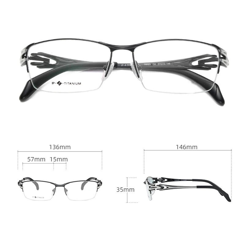 Pure Titanium Optical Eyeglasses Frame Men Square Half Frame Myopia Prescription Glasses Frame Male Luxury Brand Eyewear
Pure Titanium Optical Eyeglasses Frame Men Square Half Frame Myopia Prescription Glasses Frame Male Luxury Brand Eyewear