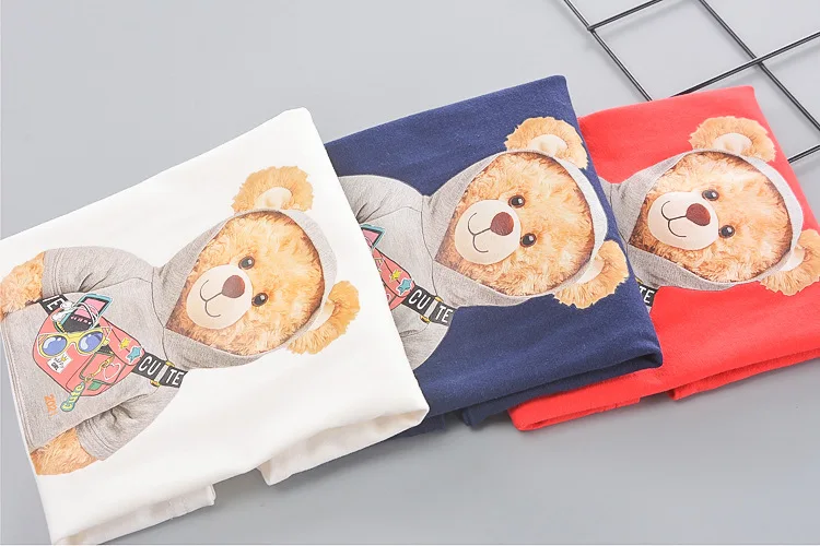 Kids Fashion Clothes Summer Toddler Boys Girls Cute Cartoon Bear O-neck T Shirt+solid Shorts 2Pcs/sets Baby Cotton Clothing
Kids Fashion Clothes Summer Toddler Boys Girls Cute Cartoon Bear O-neck T Shirt+solid Shorts 2Pcs/sets Baby Cotton Clothing
